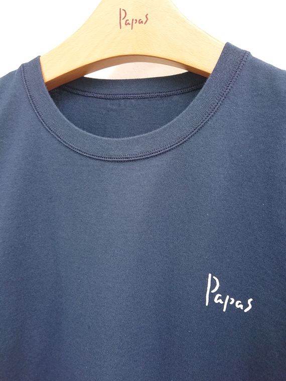 PAPAS ロング Tシャツ クリームホワイト 綿100％ 2XL相当