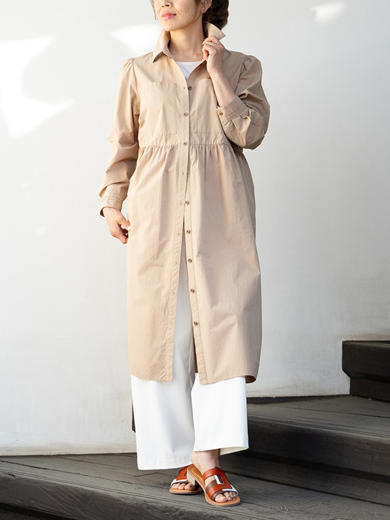 タイプライター クロス シャツワンピース