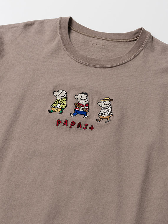 40/2CLASSIC天竺 ドッグモチーフ プリントTシャツ