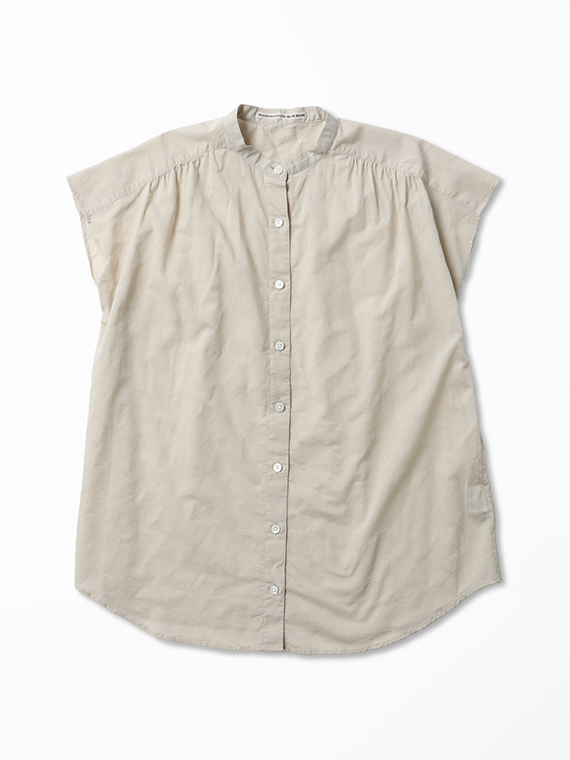 カラミジャガード フレンチスリーブチュニックブラウス