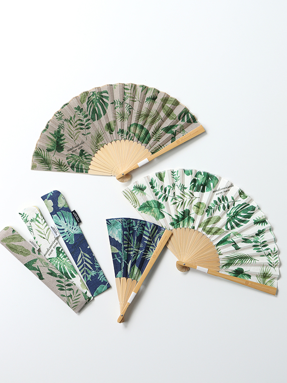 リーフプリント扇子