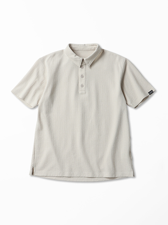 リンクスモザイク柄 半袖ポロシャツ