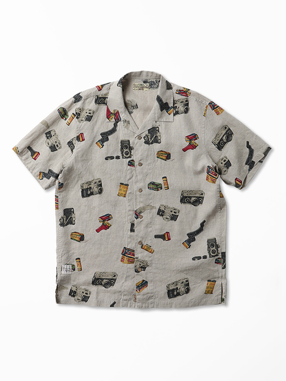 60/1リネンPT/CAMERA 半袖開襟シャツ