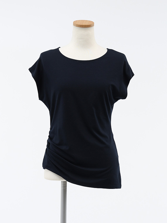 ウエスト シャーリング フレンチスリーブ プルオーバー