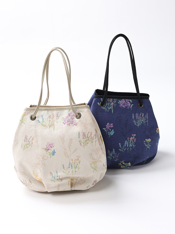 スパニッシュブルームプリント バケットバッグ