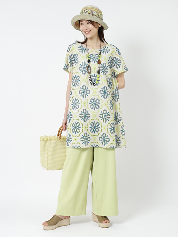 ドライ オックス ストレッチ ワイドパンツ