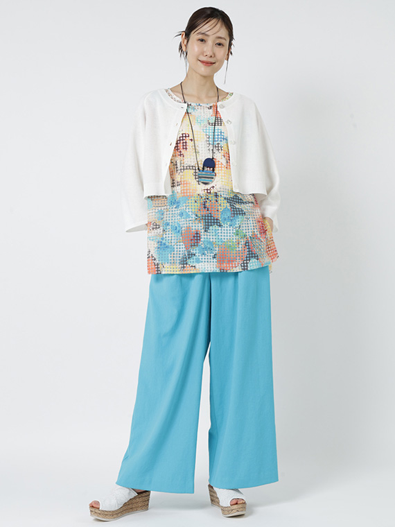 ドライ オックス ストレッチ ワイドパンツ