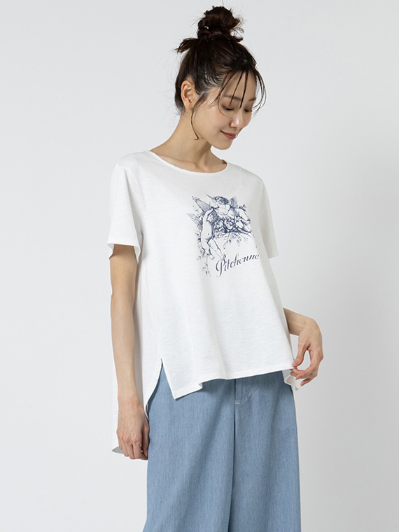 《入荷リクエスト受付中》 ヴィンテージ 天竺 エンジェルプリント Tシャツ