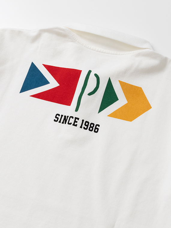 50/2鹿の子 中白染加工半袖ポロシャツ