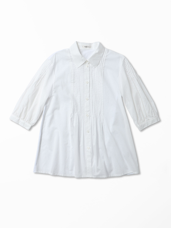 ビンテージ ローン × 天竺 シャツワンピース