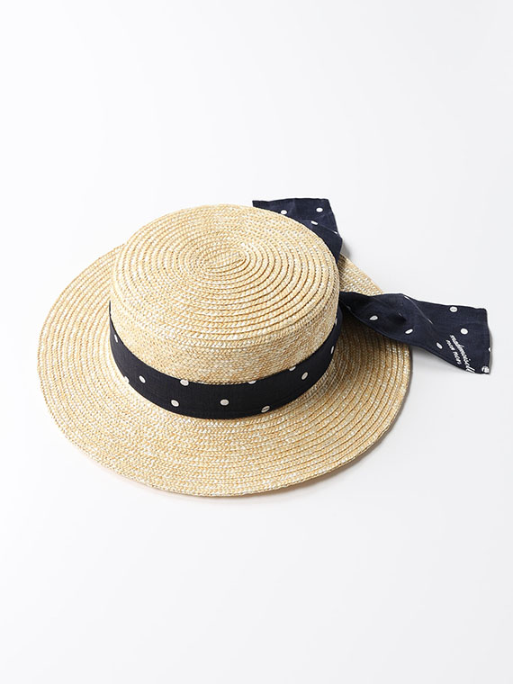 リネンプリント DOT&LOGO柄ハット