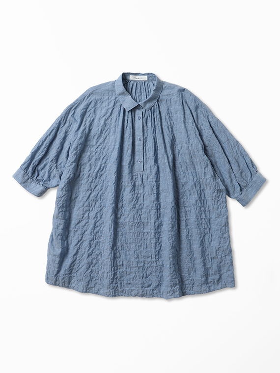 シャーリング シャツ チュニック