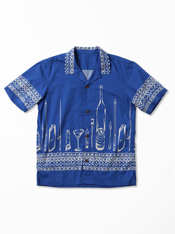 50/1ブロード HEMINGWAY&PICASSO プリント半袖シャツ