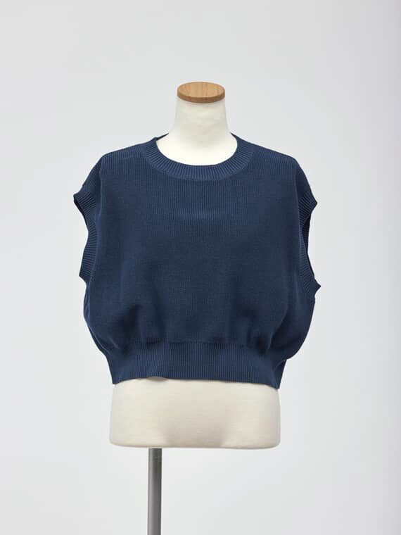 【SALE】片畦編みベスト
