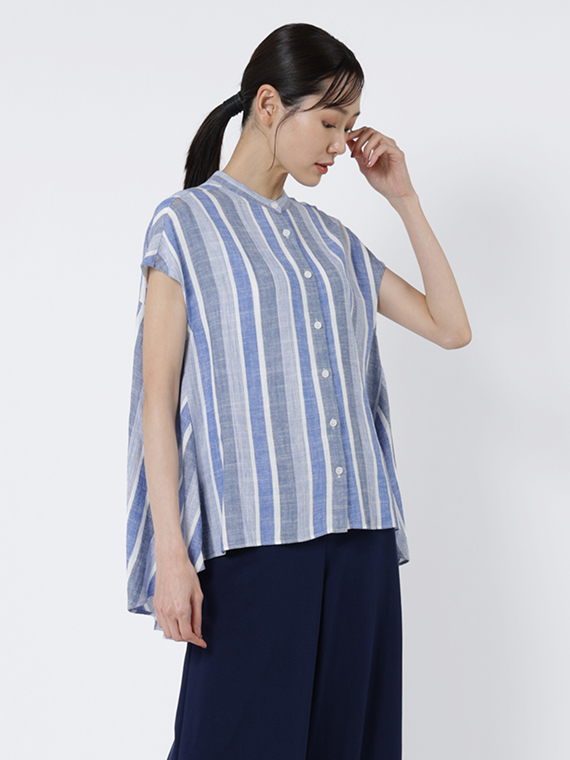ランダム ストライプ ブラウス