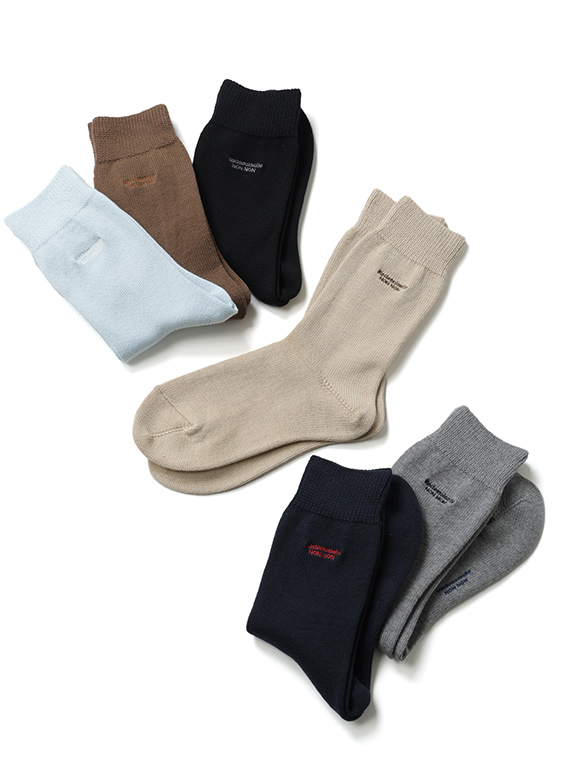 ●定番●Mademoiselle  NON NON刺繍入りコットンソックス