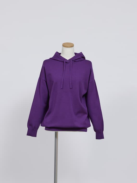【SALE】強撚ニットパーカー