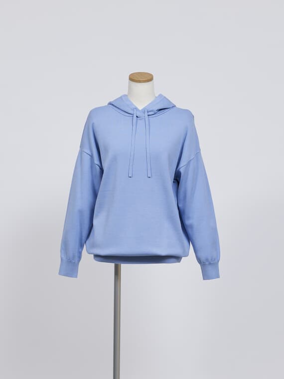 【SALE】強撚ニットパーカー