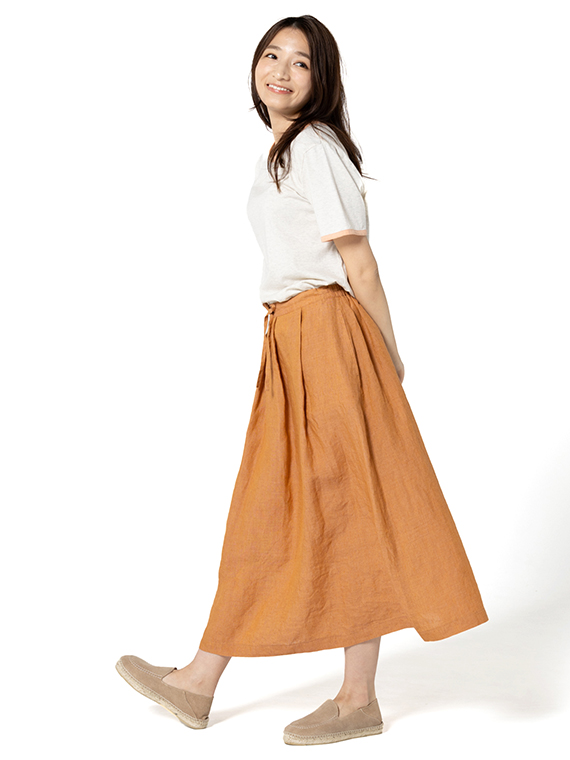 スカート諸々 リネンシャンブレータックスカート（WOMEN新着・Mademoiselle NON NON