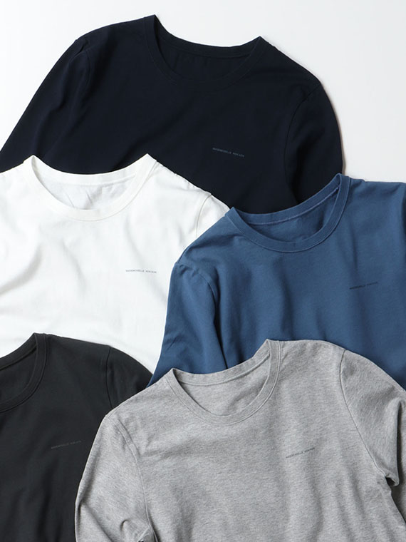 【定番】グレース天竺　クルーネックTシャツ【長袖】