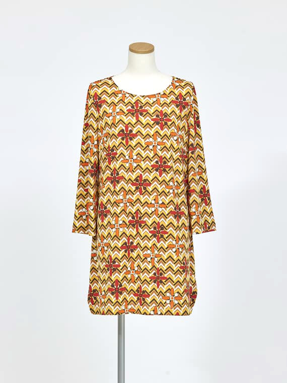 【SALE】ヘリンボーンフラワーチュニック
