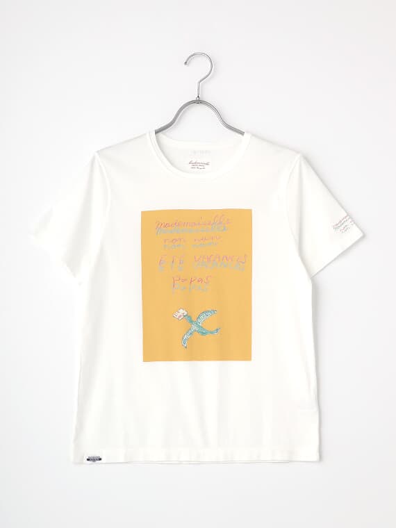 【60th Anniversary Collection】コンパクトヤーン天竺エアロシフォン加工　水彩画Tシャツ【ハト】