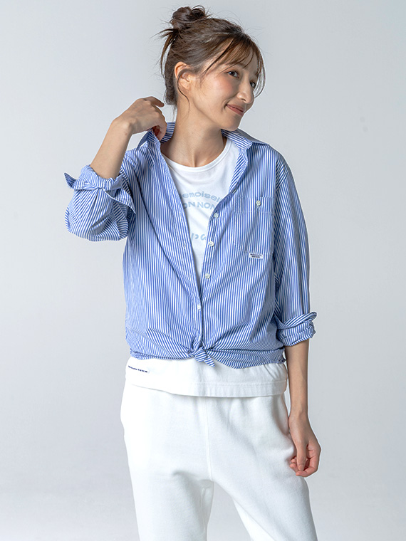 flexwitme ポロシャツ ストライプ 紫白 即完売品！早い者勝ち！flexwitmeポロシャツ fuckmylife - メルカリ