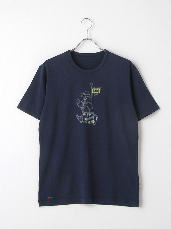 40/2天竺 プリントTシャツ【おでかけシロクマ】