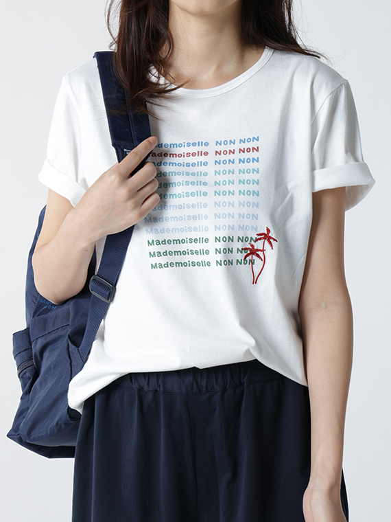エアーコットン天竺 5色ロゴプリントTシャツ