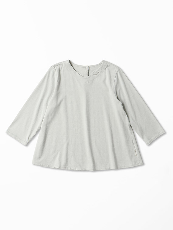 GIZANDY天竺 VネックフレアーTシャツ