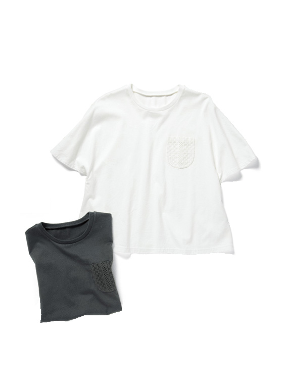 GIZANDY天竺 フレアスリーブTシャツ