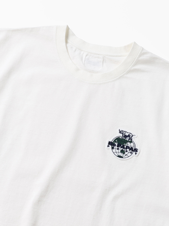 Re PAPAS PROJECT 40/2度詰天竺(反毛) ワッペンTシャツ