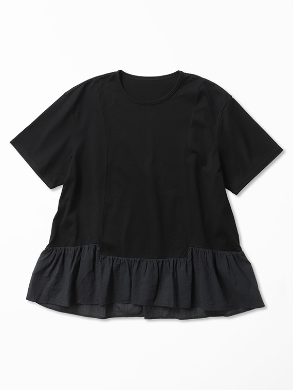 ギザンテイー天竺 切替フレアーAラインTシャツ