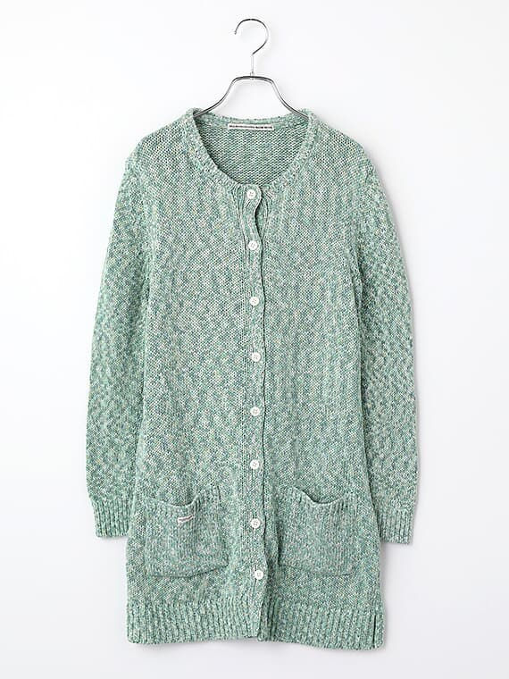 【SALE】リサイクルプリントヤーン ロングカーディガン