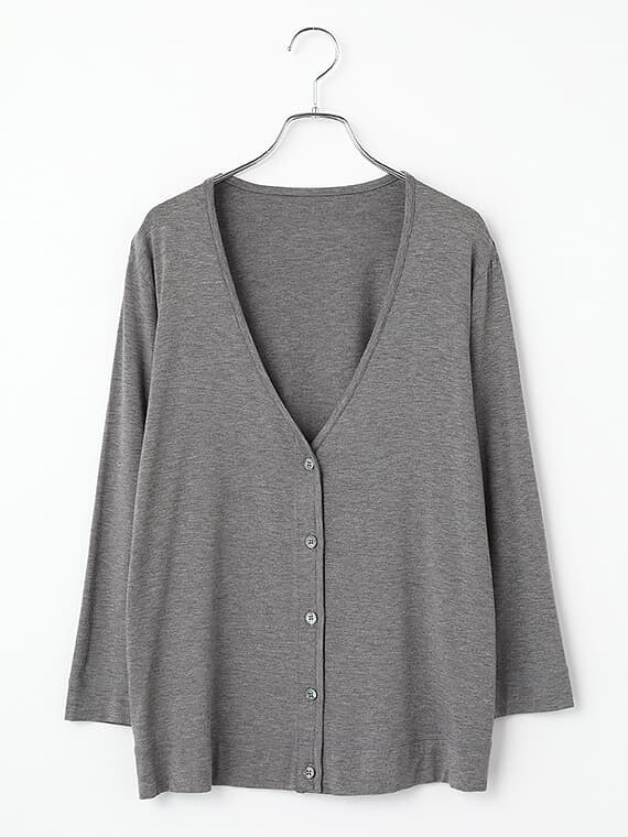 【SALE】TOPベア天竺 Vネックカーディガン