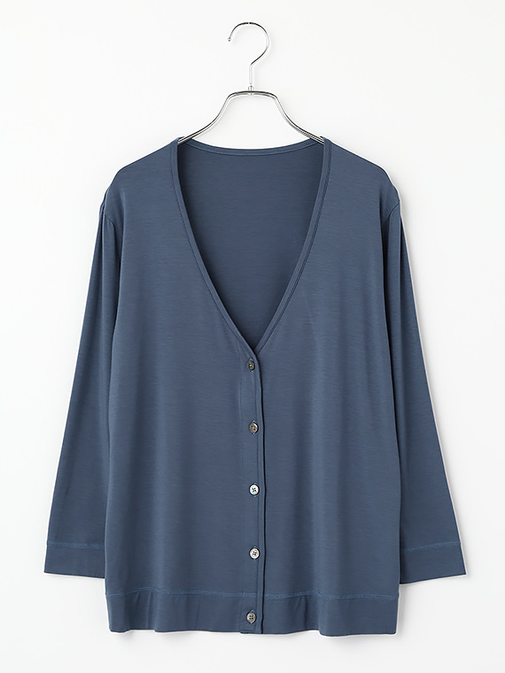 【SALE】TOPベア天竺 Vネックカーディガン