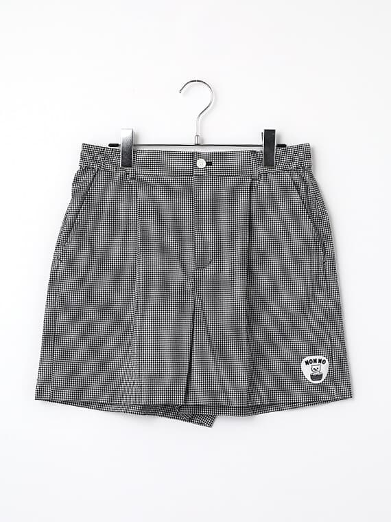 【SALE】レディースGOLF クールマックスコットンサッカーストライプ＆ギンガム タック入りショートパンツ