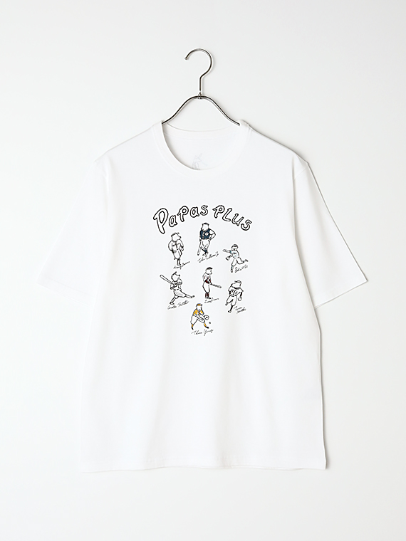 天竺プリントTシャツ【basebollドッグ】