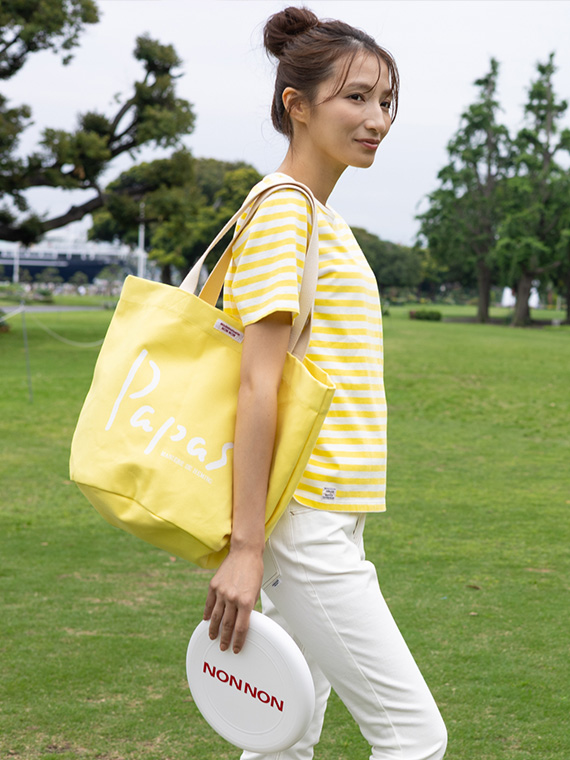 6月22日(月)12時より、事前ご予約受付中】Papasロゴ カラートート