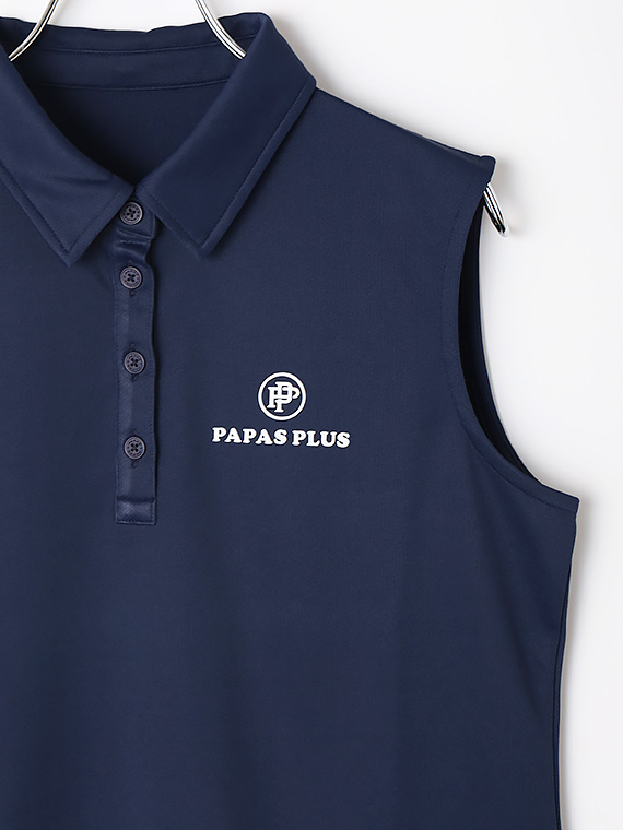 【SALE】レディースGOLF エステルエコメッシュ ノースリーブポロシャツ
