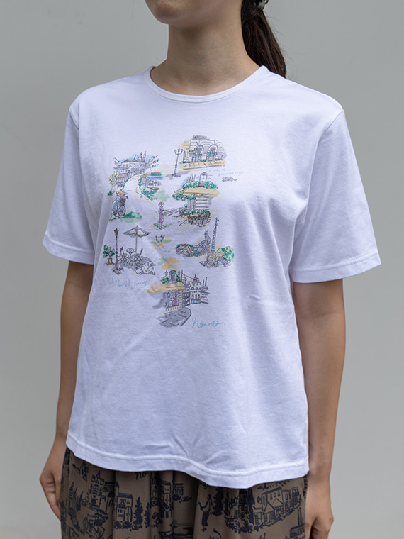 シャンカー6オーガニック天竺 LIFE IS A JOURNEYプリントTシャツ