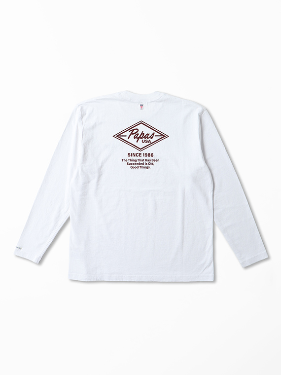 U.S.Aコットン Papasモチーフ プリントTシャツ<MADE IN USA>