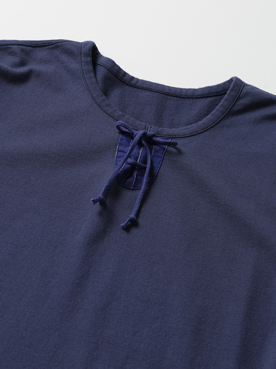 タリイ天竺 キーネックレースアップTシャツ