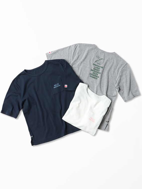 甘撚りコンパクトヤーン バックプリントTシャツ