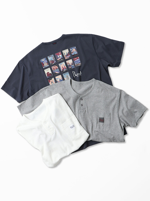 40/2天竺 世界の名所 プリントTシャツ