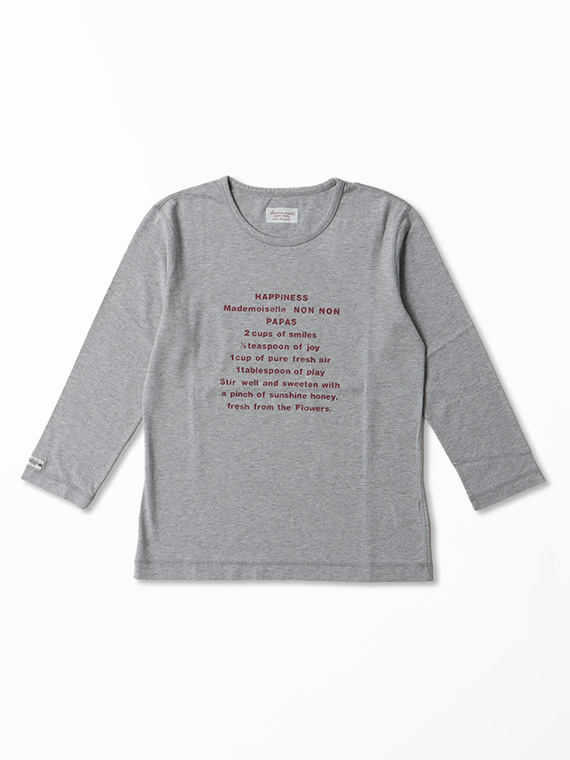 【SALE】グレース天竺　クルーネックメッセージプリントTシャツ【60th Anniversary Collection】