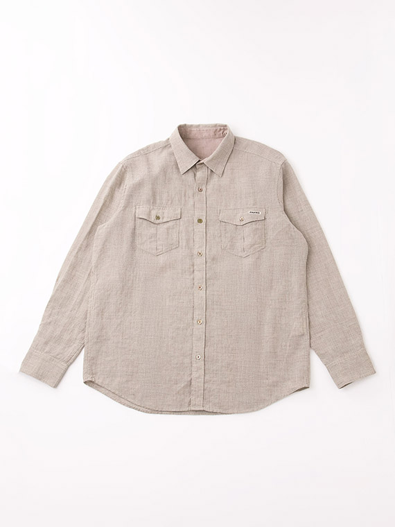 【SALE】ウール/リネン サファリシャツ