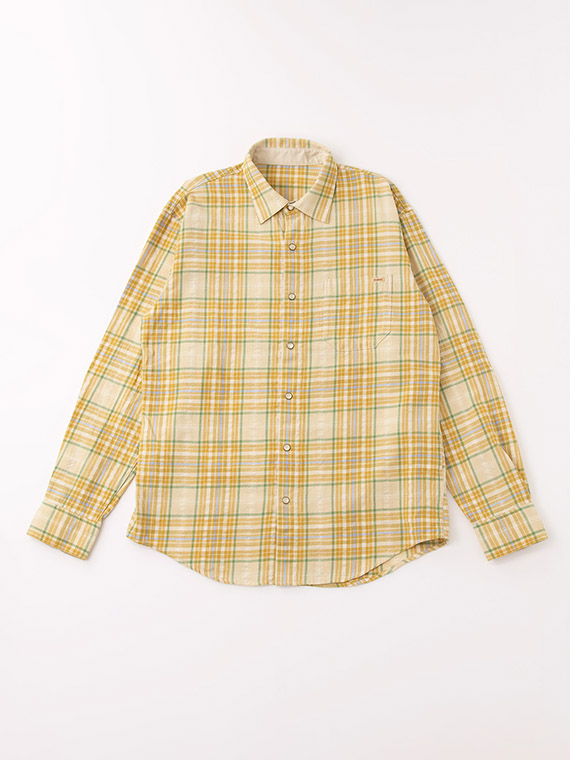 【SALE】サッカー調ビッグチェックシャツ