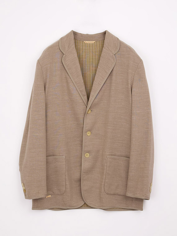 【SALE】リネンウールサージ トリミングジャケット