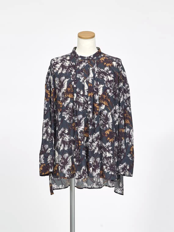 【SALE】ファインビスコースプリントブラウス